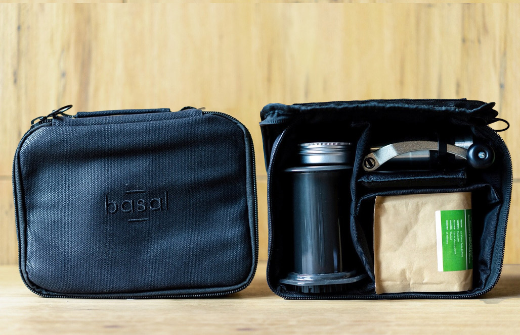 Basal Coffee Traveller Kit - Portable Case For AeroPress, Pour Over, Hand Grinder & Accessories, Green - View #4