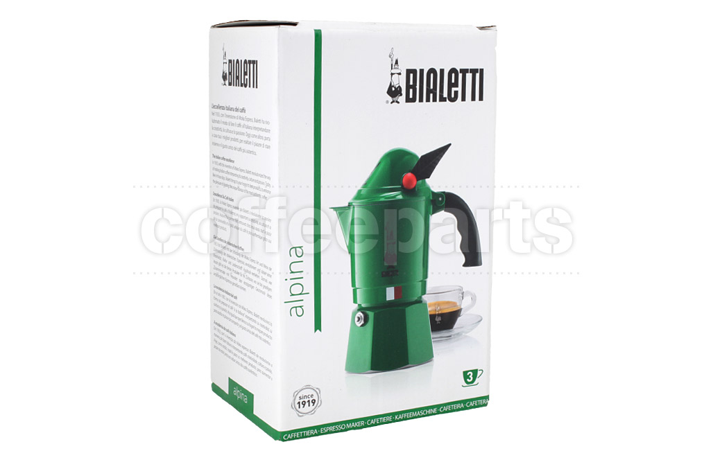 Bialetti 3 Cup Moka Alpina Coffee Maker 