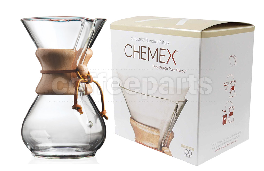 Chemex 6-Cup Pour Over Coffee Kit inc 