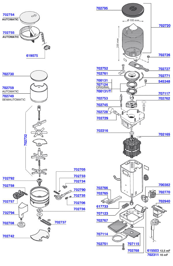 Anfim CAIMANO Grinder Parts