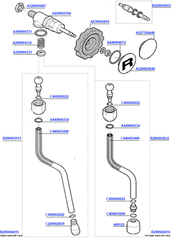 Rocket Appartamento Steam and Hot Water Valves