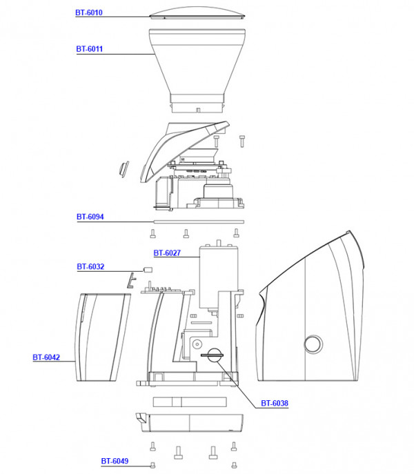 Encore Main Body Parts Baratza Coffee Parts