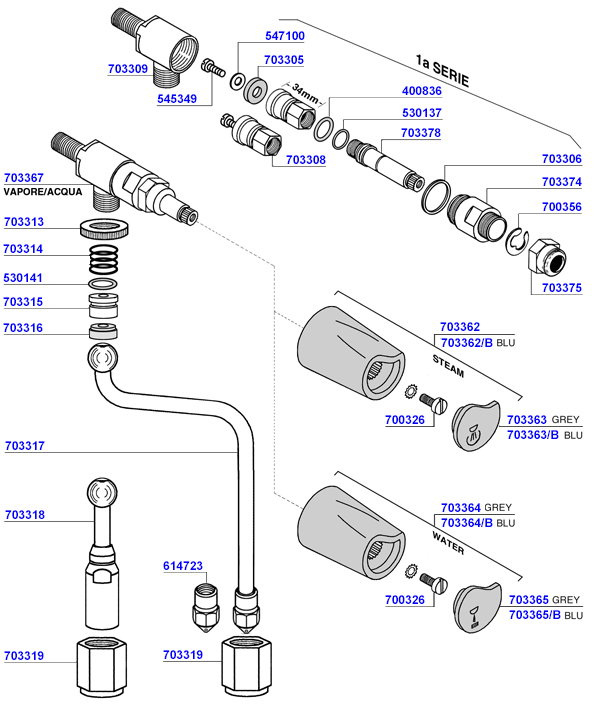 Bezzera - Steam and hot water valves 3