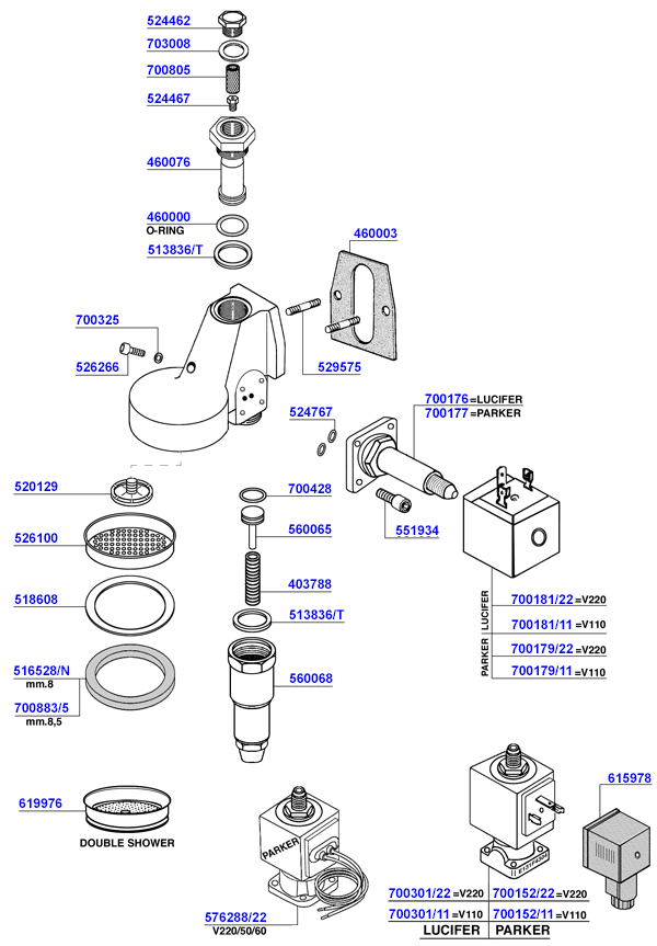 Boema - Group head e61 solenoid operated