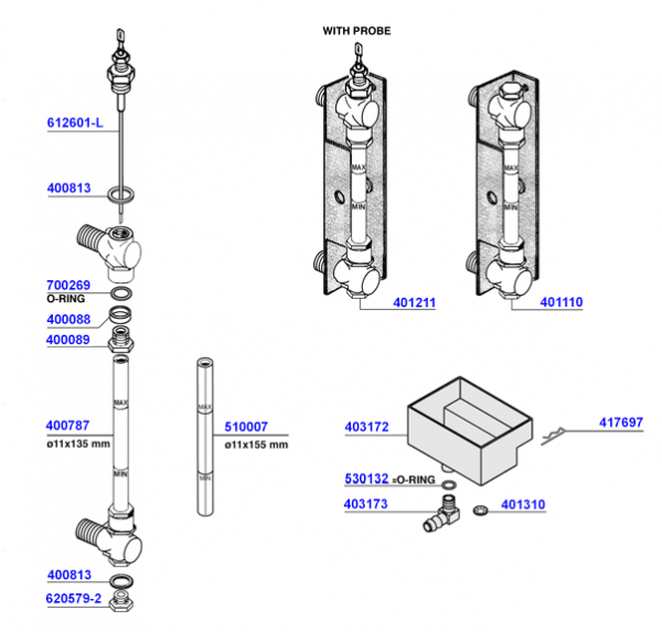 Water levels and drains Brasilia Coffee Parts