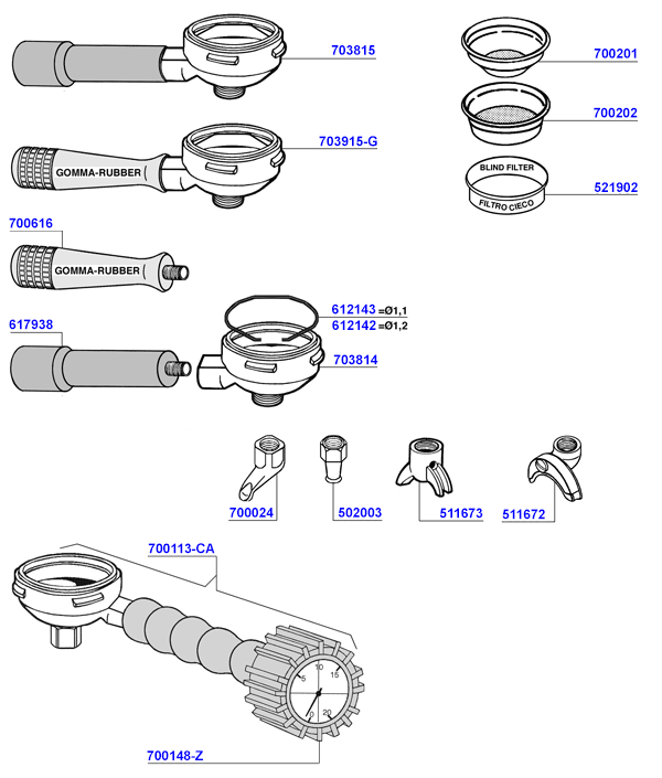 Carimali - Portafilters and filter baskets