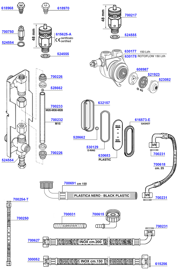 Cimbali - Pumps and boiler components
