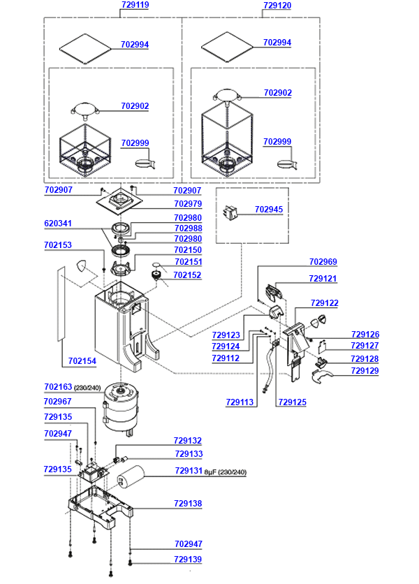 Eurkea Mingon E Spare Parts Eurkea Coffee Parts