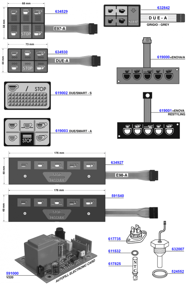 Faema - Touch pads and control boards