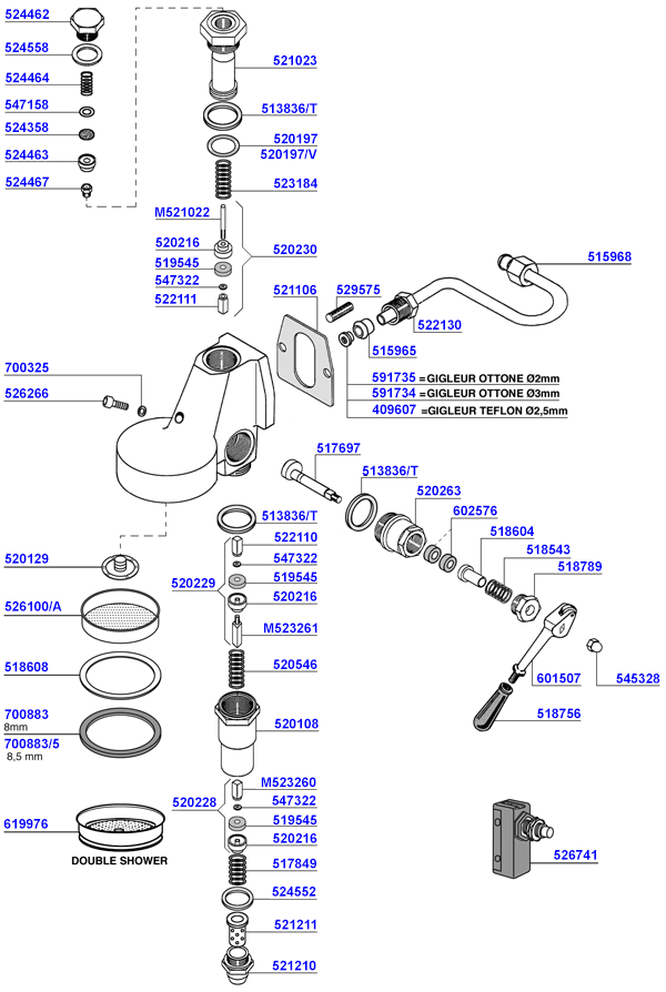 Faema - Group head e61 lever operated