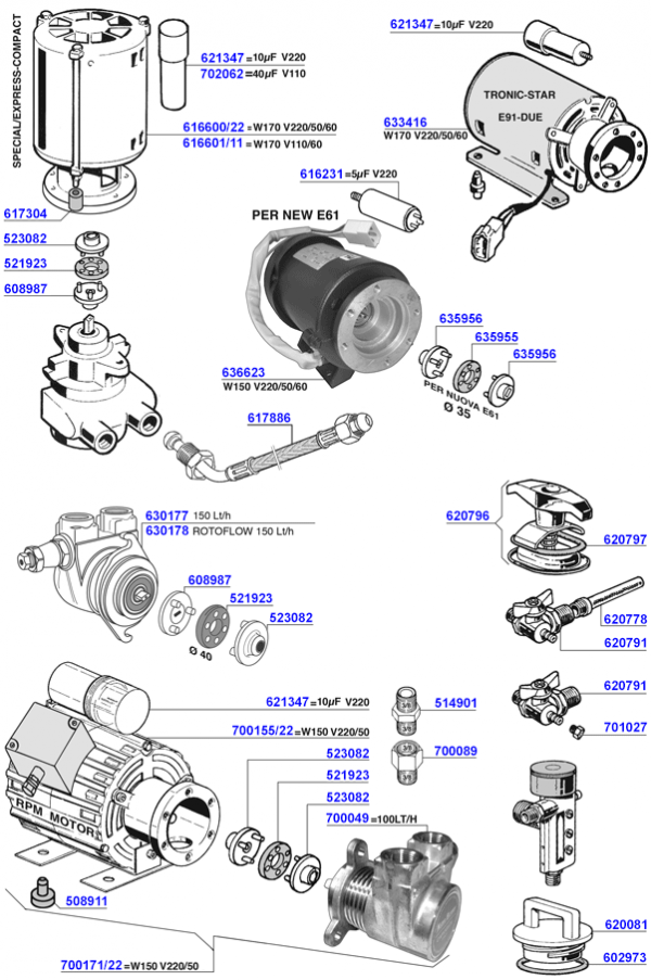 Faema - Motors and pumps