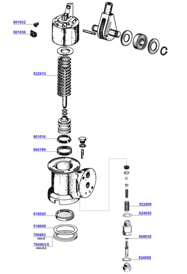 Faema - Lever group head