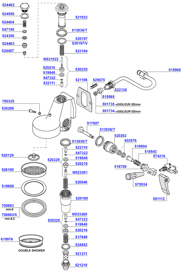 Futurmat - Group head e61 lever operated