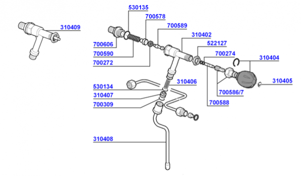 Gaggia - Steam and hot water valves 3