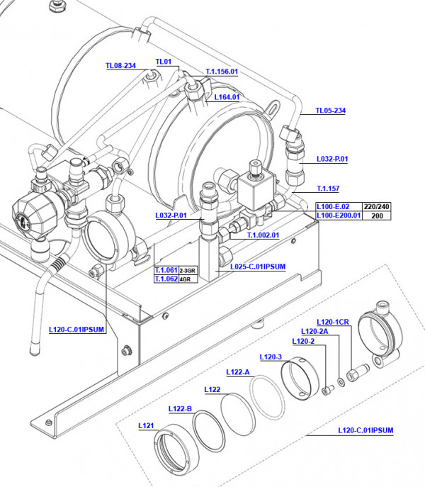 La Marzocco PB Hydraulic Assembly 2 Coffee Parts