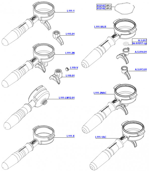 La Marzocco PB Portafilters Coffee Parts