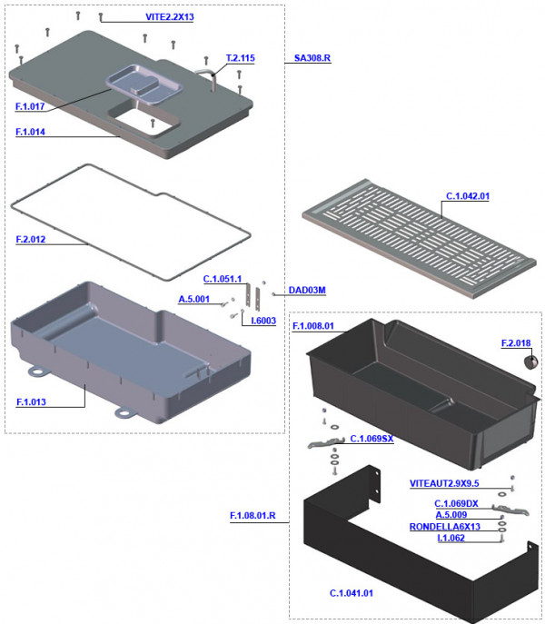 La Marzocco GS3 Drain Box Reservoir Assembly Coffee Parts