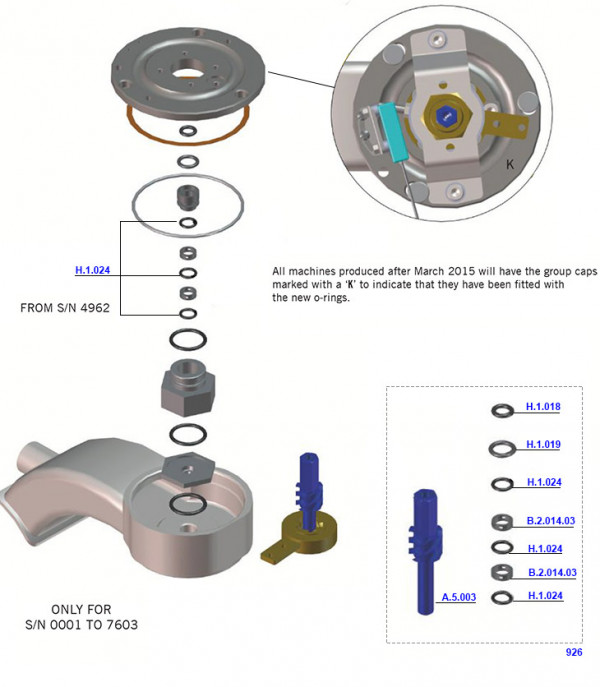 La Marzocco - GS3 MP Series 1 Paddle Assembly Piston