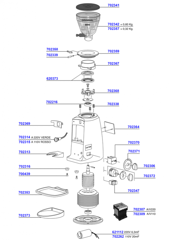 Mini main parts