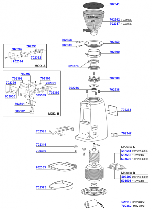 Mazzer - Mini electronic parts