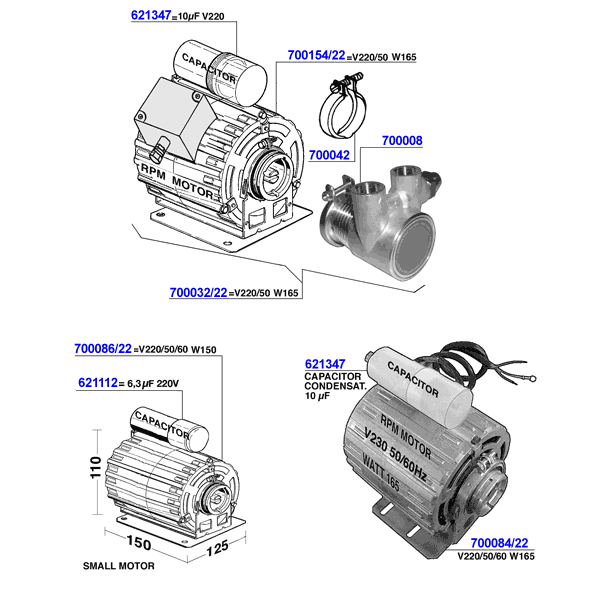 VA - Motors and rotary pumps