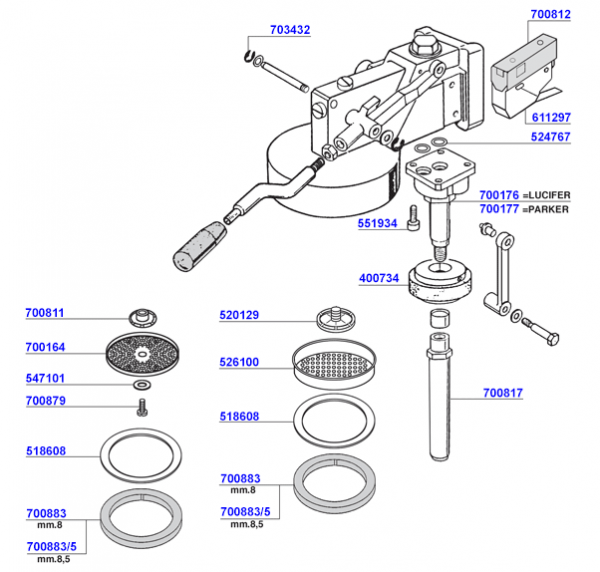 Pavoni - Old model group head