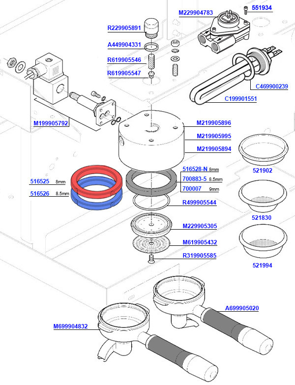 Rocket R9 Group Head Assembly