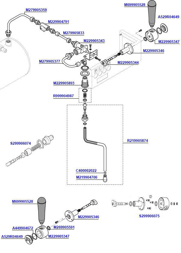 Rocket R9 Steam Arm Assembly