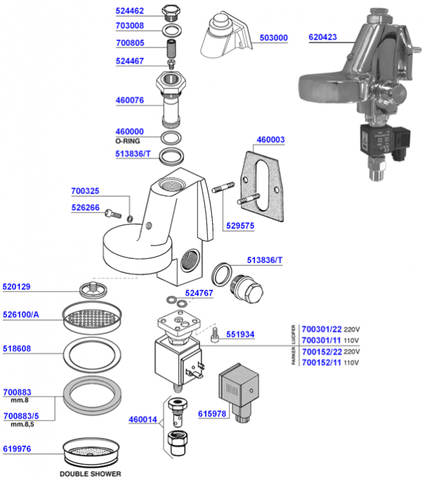 Royal - Group head e61 solenoid operated