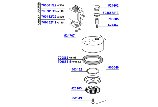 San Remo - Group head solenoid operated