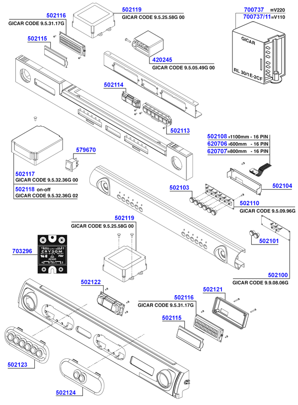 San Remo - Touch pads and control boards