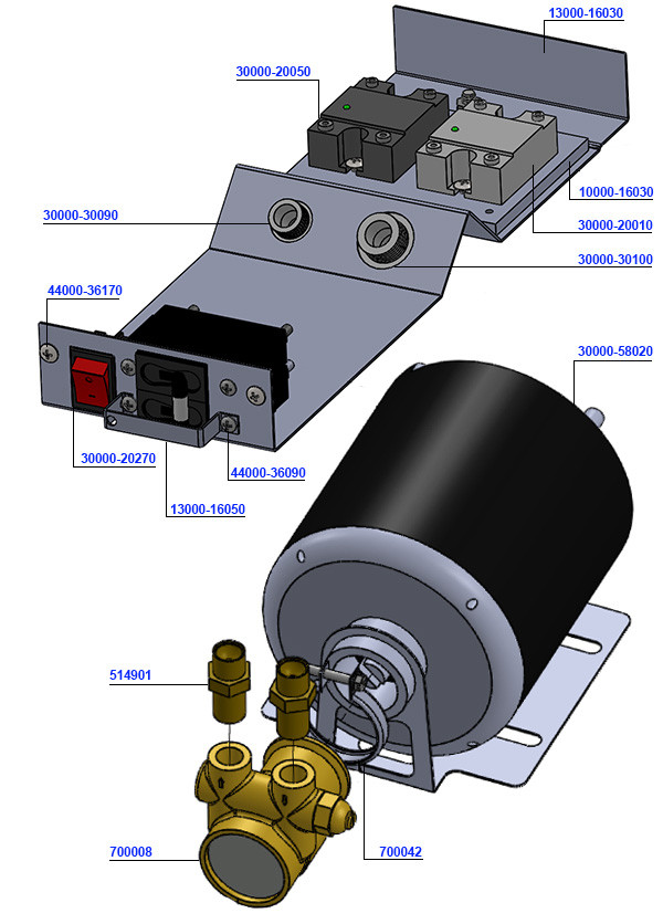 Power & Pump Assembly V3 Slayer Espresso Coffee Parts