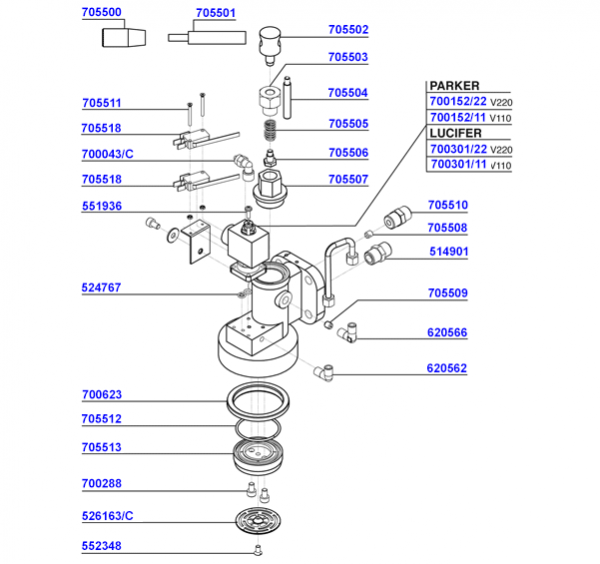 Group head solenoid operated - Victoria Arduino | Coffee Parts