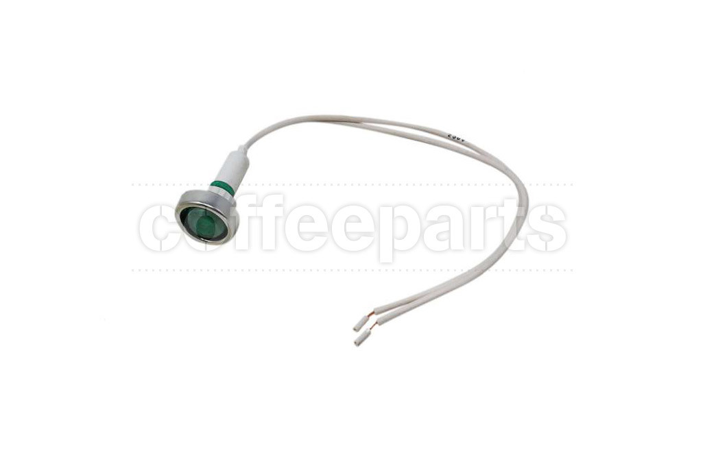 Pilot lamp green 110v with wires 220mm