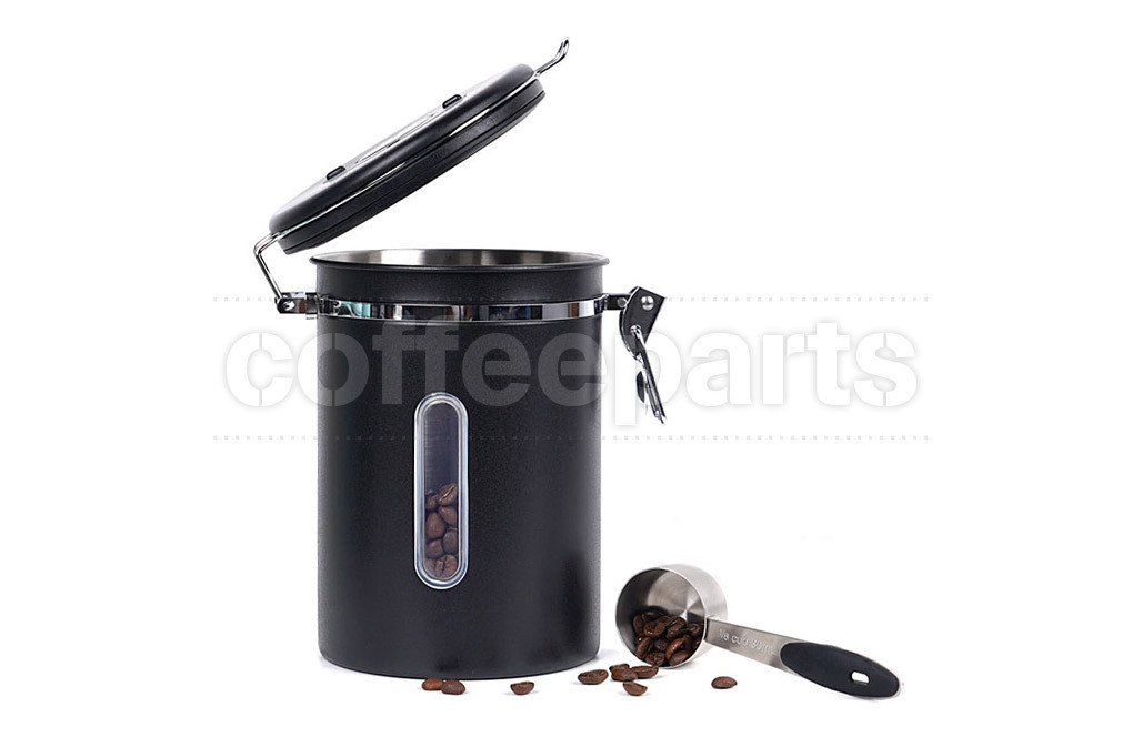 iKape Coffee bean storage canister 900g: Black 