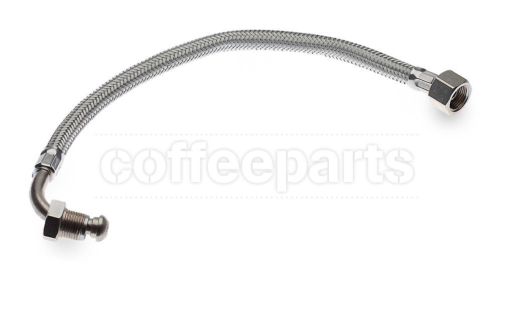 Stainless steel hose m/f 1-curve 30cm