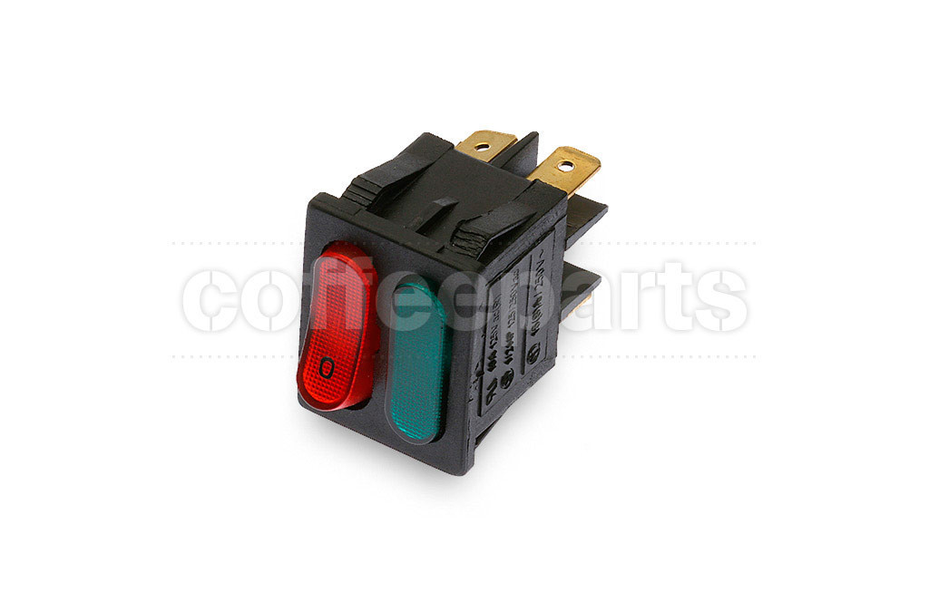 Unipolar switch with warning light PN701807 Coffee Parts