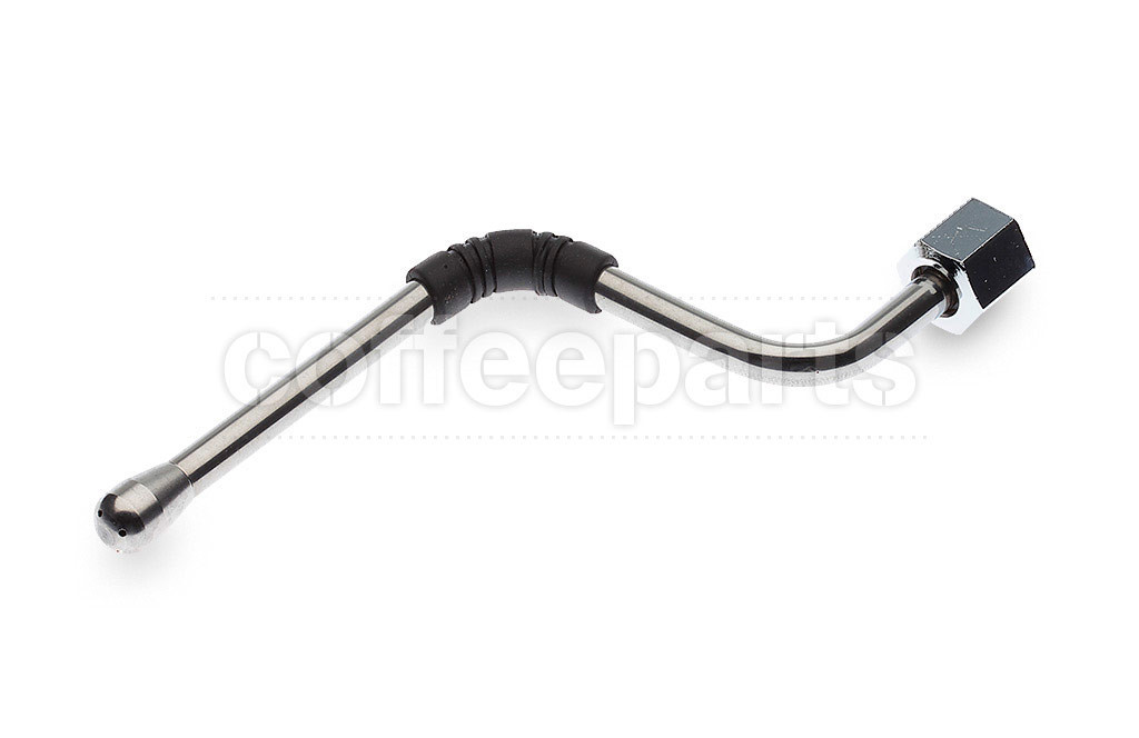 Stainless steam wand with nut
