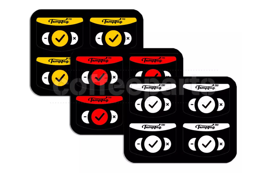 TempTag Stickon Milk Jug Thermometer TRI x 12 Stickers