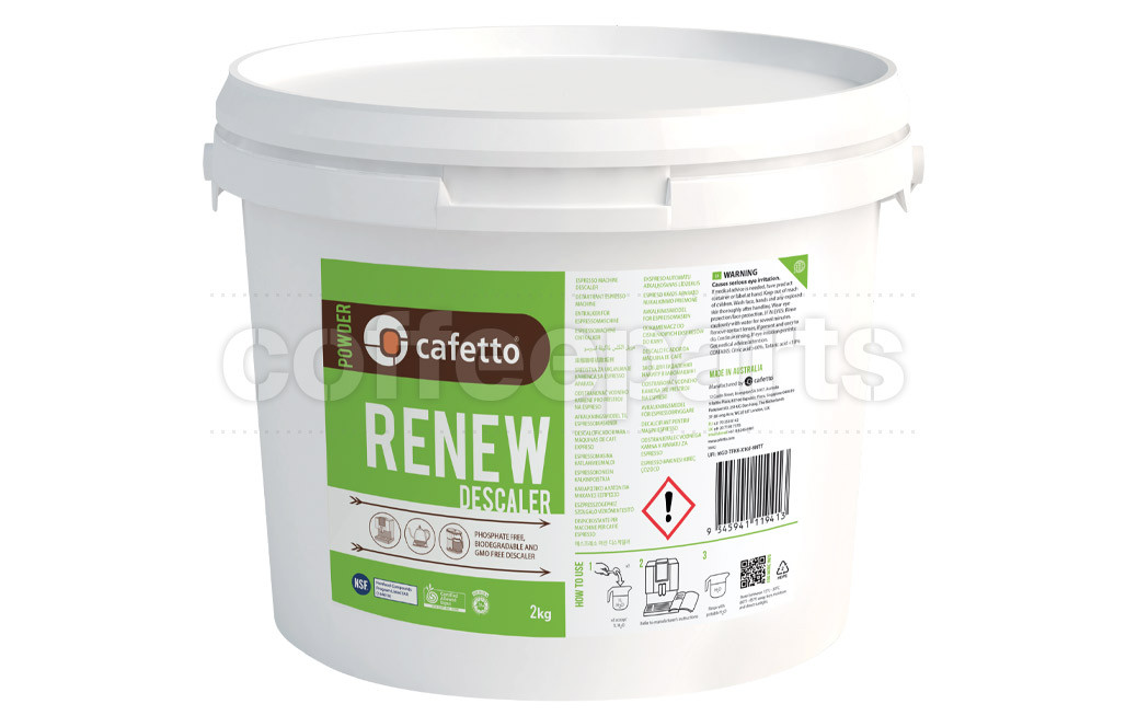 Cafetto Renew Coffee Machine Descaler 2kg Tub Coffee Parts