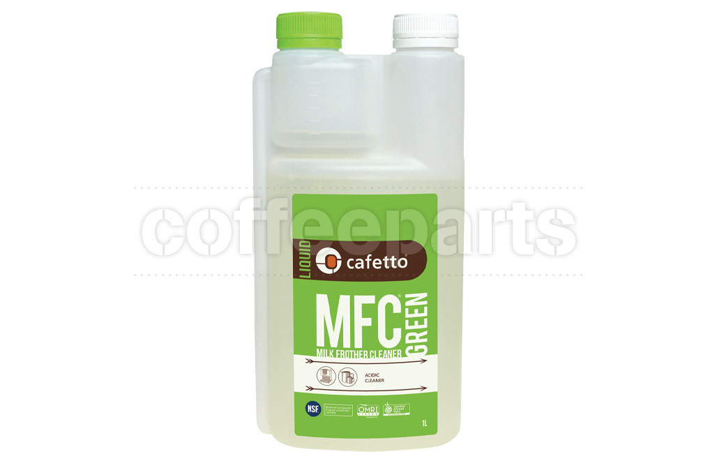 Cafetto 1lt MFC Green Liquid Machine Milk Line Cleaner Coffee Parts
