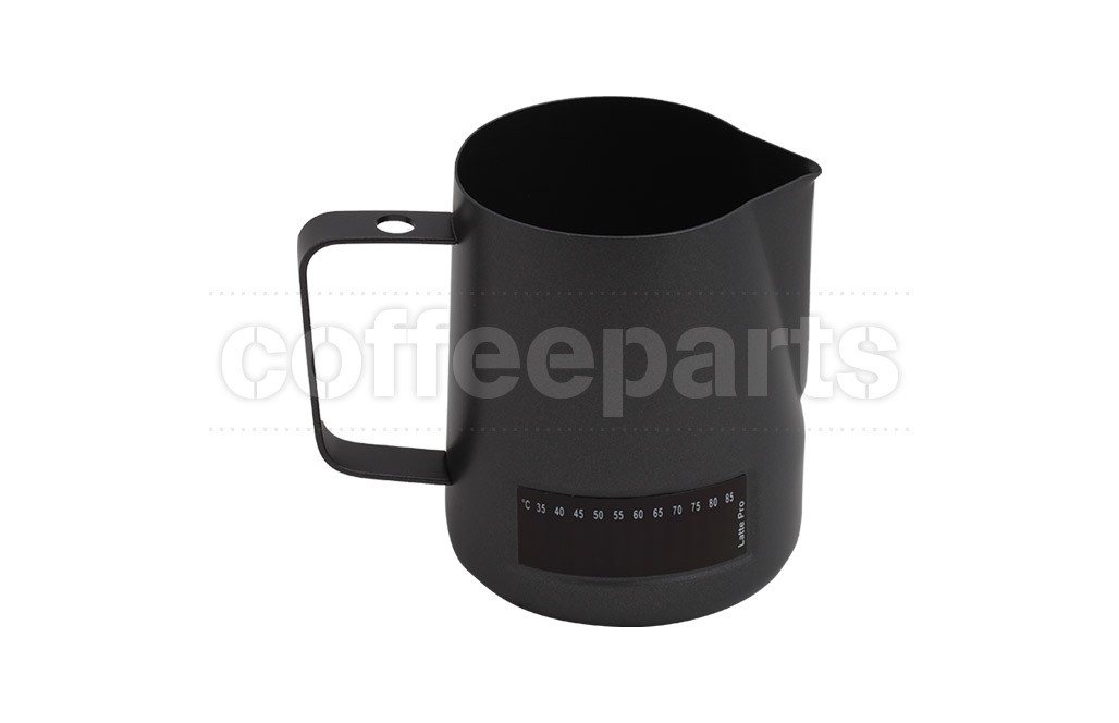 Latte Pro Black milk jug with thermometer Coffee Parts