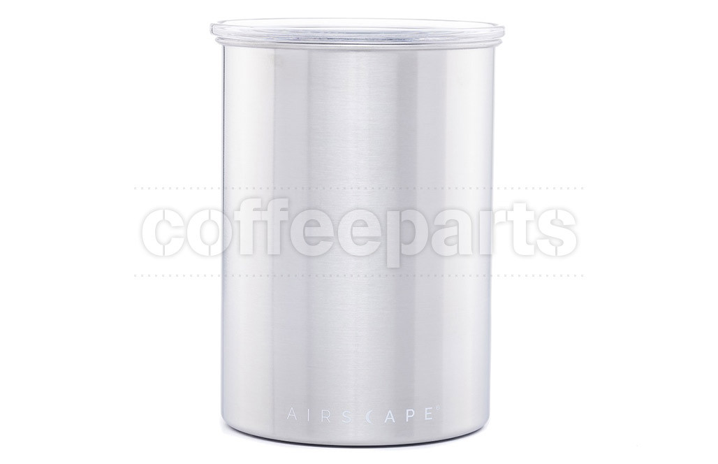 Airscape Medium Classic Coffee Storage Vault: Brushed Steel