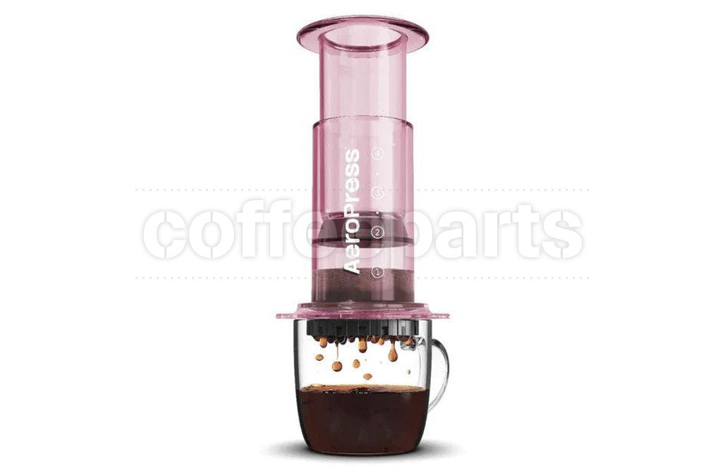 AeroPress Coffee Maker - Clear Pink