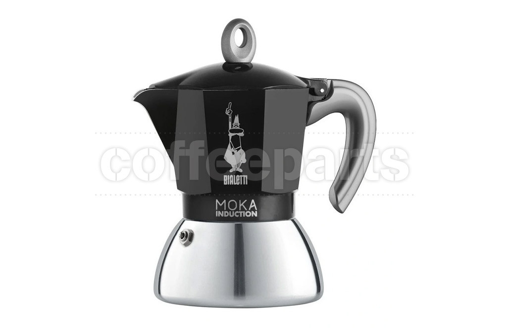 Bialetti 4 Cup Moka Induction Coffee Maker: Red, durable aluminum construction.  