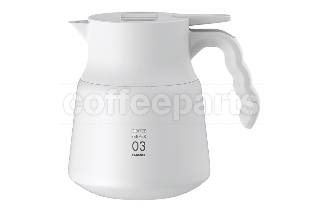 Hario V60 Insulated Stainless Steel Server PLUS 800 White