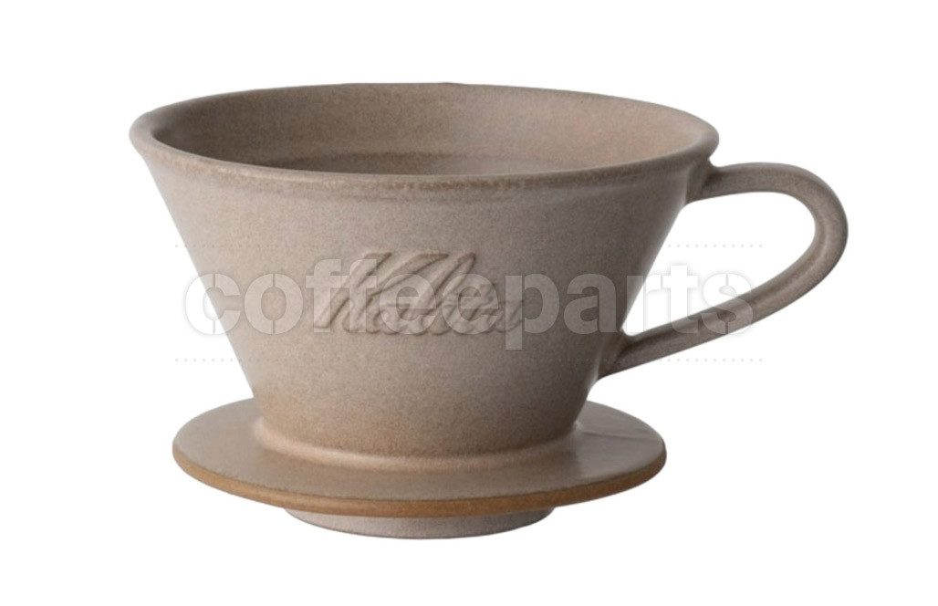 Kalita MI 185 Pottery Wave Coffee Dripper: Sand Brown