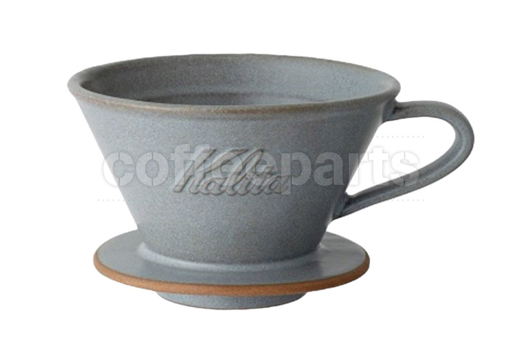Kalita MI 185 Pottery Wave Coffee Dripper: Sand Grey