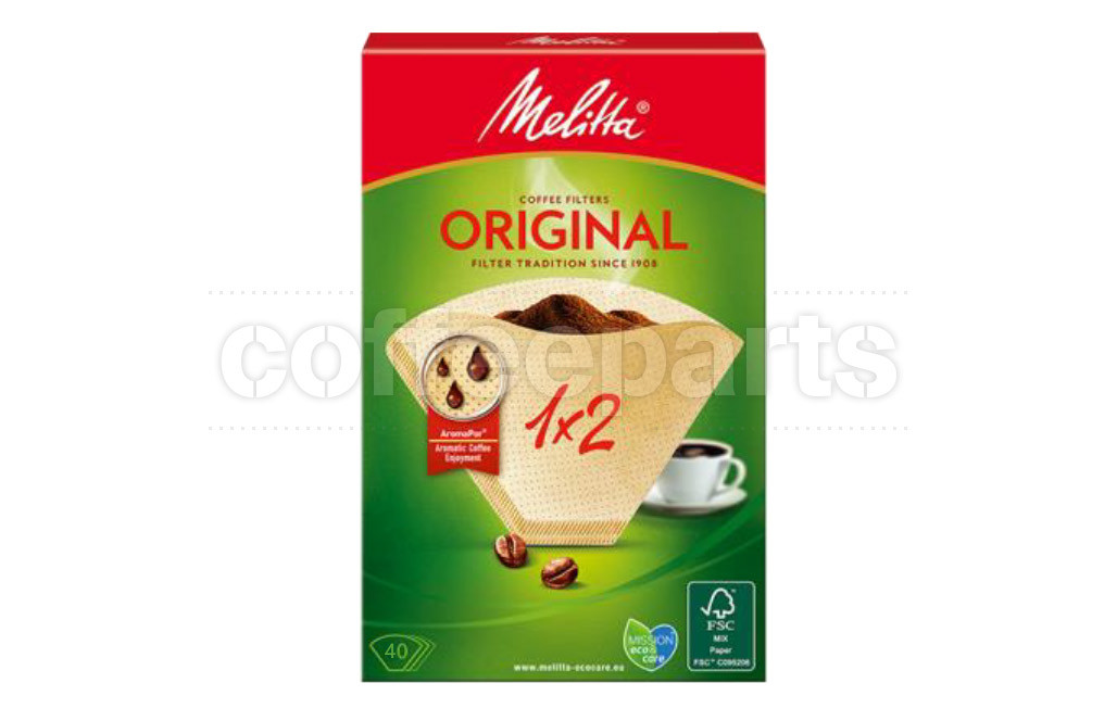 Melitta 1x2 Brown Paper Filters - 40 Pk 