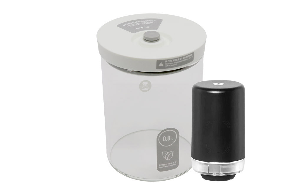 Timemore Glass Canister & Pump Starter Kit Med: White